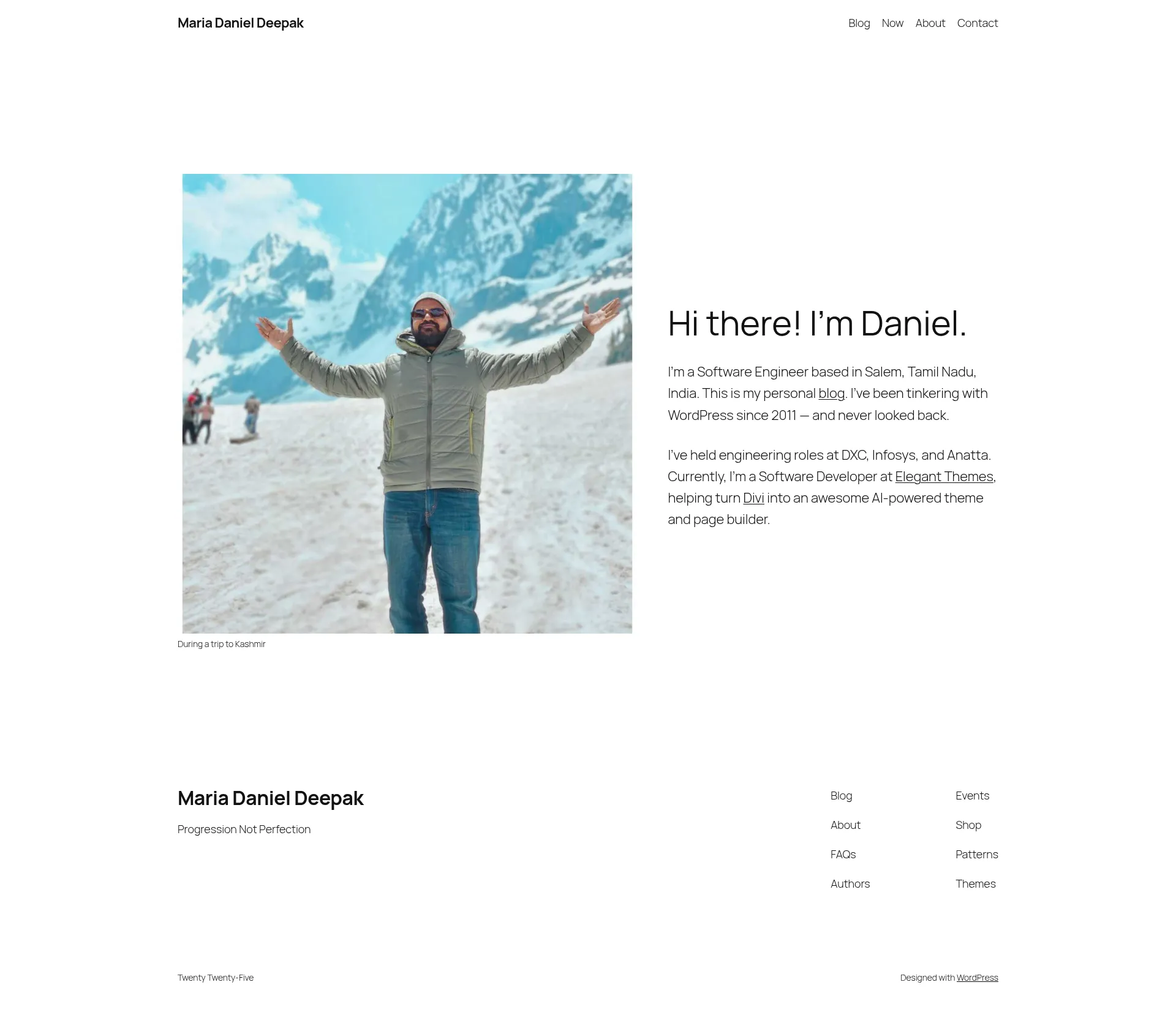 Blog homepage before redesign